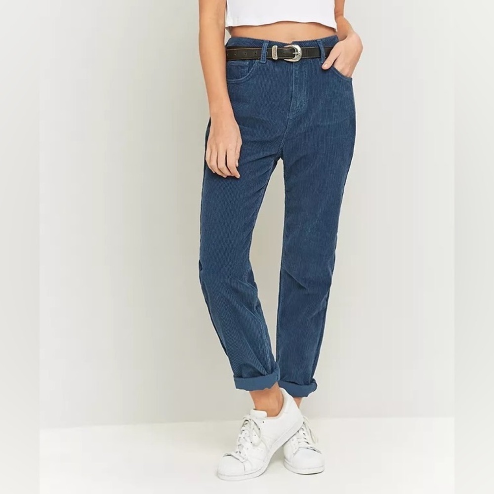 BDG Blue Corduroy High Rise Mom jean